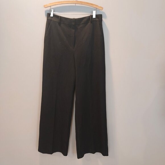 Theory High Waisted Wide Leg Black Pants Size 12 - Picture 8 of 14